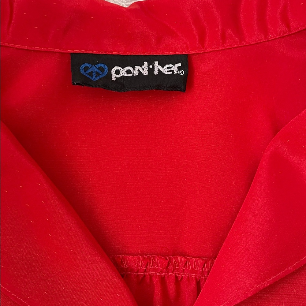 Vintage 1970’s Red Satin Women's Blouse. Size Small. - Picture 3 of 5